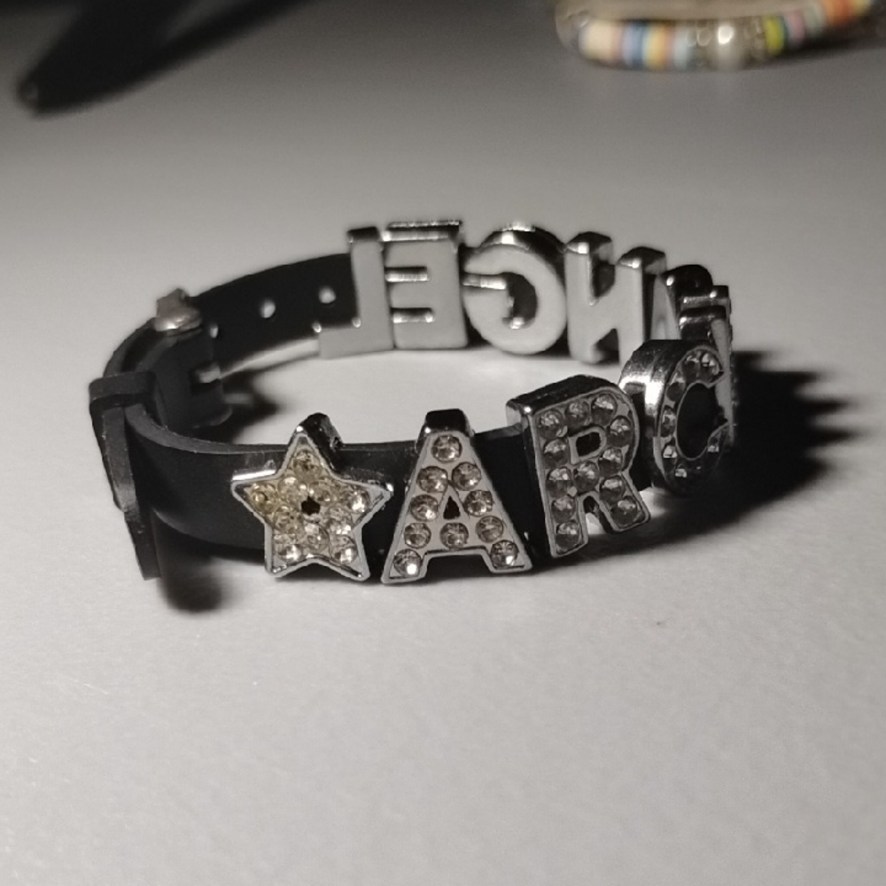 ARCHANGEL Clear Crystal Silver-Tone Logo Bracelet - Picture 9 of 9